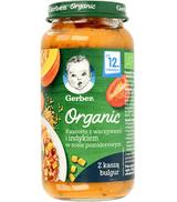 Gerber Organic Kaszotto z warzywami i indykiem w sosie pomidorowym po 12 miesiącu - 250 g - cena, opinie, stosowanie