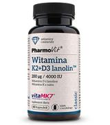 PharmoVit Witamina K2+D3 lanolina - 60 kaps. - cena, opinie, wskazania