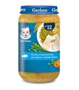 GERBER JUNIOR Obiadek rybka z marchewką, groszkiem i kluseczkami po 12 miesiącu - 250 g