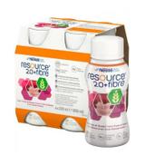 Resource 2.0+Fibre, płyn o smaku owoców leśnych, 4 x 200 ml