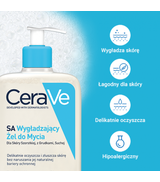 CeraVe SA, wygładzający żel do mycia skóry szorstkiej i suchej, 473 ml