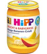 HiPP BIO od pokoleń, Mango z bananem i kaszką manną, od 6. m-ca, 190 g, cena, opinie, właściwości