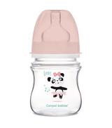 CANPOL BABIES Butelka antykolkowa EasyStart 35/220 kolor różowy - 120 ml