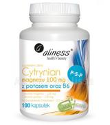 ALINESS Cytrynian magnezu 100 mg + potas + B6 ,100 kapsułek