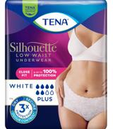 TENA Silhouette Plus majtki chłonne z niskim stanem, White, rozmiar L, 10 sztuk