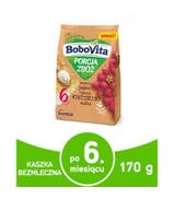 BoboVita Porcja Zbóż Kaszka bezmleczna jaglano-ryżowa malina, po 6. miesiącu, 170 g