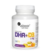 Aliness Omega DHA 300 mg z alg + D3 2000IU, 60 kapsułek
