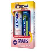 Litorsal Grejpfrut, 20 tabletek musujących + Magnez z witaminą B6, 24 tabletki musujące [ZESTAW]