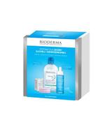 Bioderma Hydrabio Zestaw Xmass 2024 H2O Woda micelarna 500 ml + Hyalu+ Serum 30 ml + Płatki Glov puszyste płatki kosmetyczne 3 sztuki