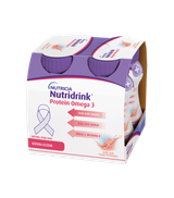 Nutridrink Protein Omega-3, o rześkim smaku mango-brzoskwinia, 4 x 125 ml - ważny do 2025-08-03
