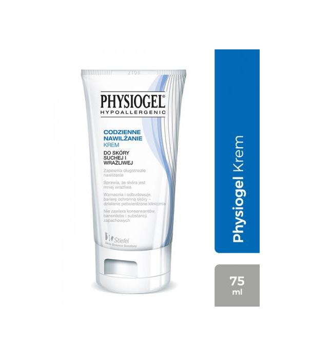 PHYSIOGEL Krem codzienne nawilżenie - 75 ml Do suchej skóry - cena, opinie, właściwości