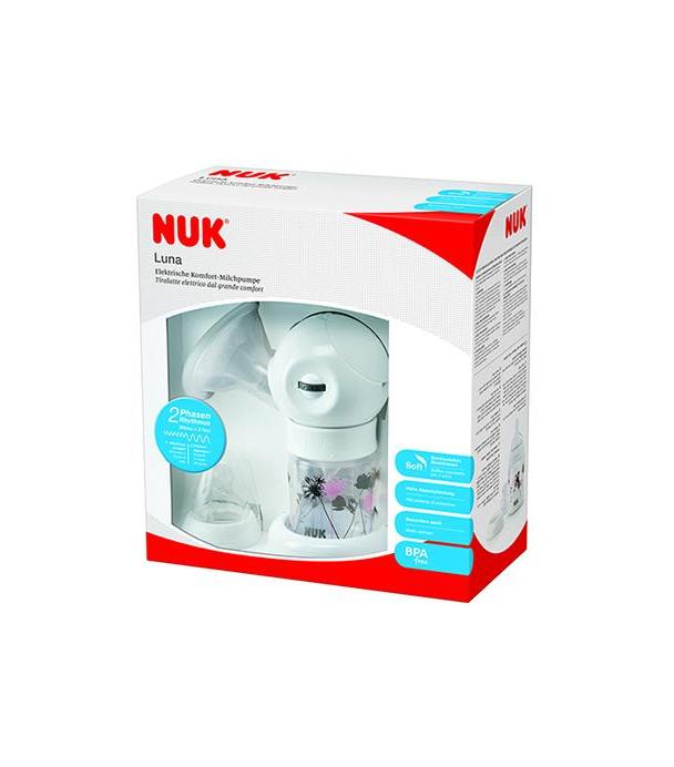 NUK Luna Laktator elektryczny + NUK First Choice Butelka antykolkowa z niebieskimi gwiazdkami 0-6 miesięcy - 150 ml  - cena, opinie, stosowanie