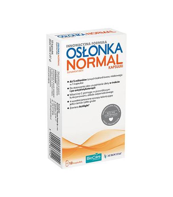 OSŁONKA NORMAL , 10 kaps., cena, wskazania, właściwości - ważny do 2025-06-30