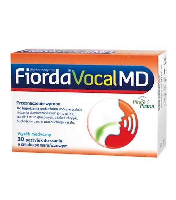 Fiorda Vocal MD o smaku pomarańczowym - 30 tabl. Na chrypkę - cena, opinie, stosowanie
