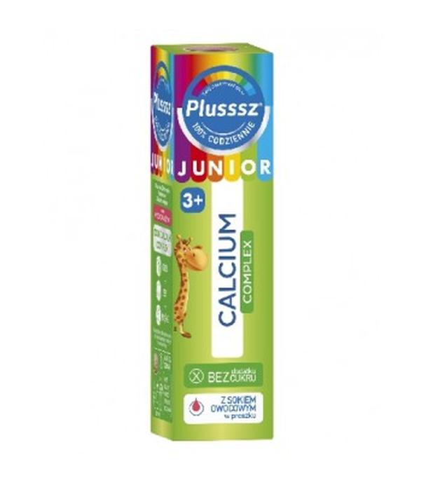 Plusssz Junior Calcium Complex Tabletki musujące o smaku poziomka-jeżyna - 20 tabl. mus. - cena, opinie, właściwości