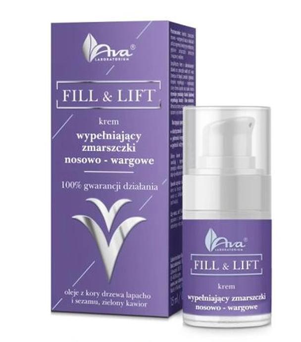 Ava Fill & Lift Krem wypełniający zmarszczki nosowo-wargowe, 15 ml, cena, opinie, właściwości