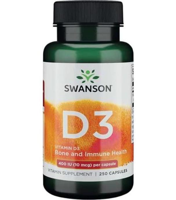 SWANSON Witamina D3 400IU, 250 kapsułek