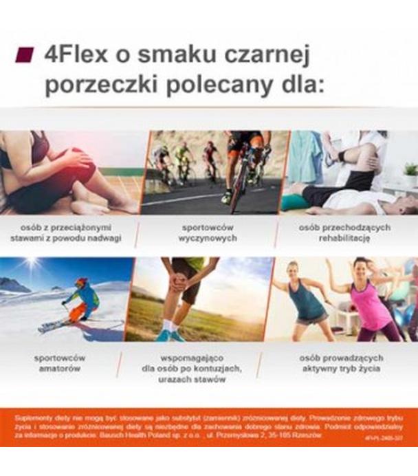 4 Flex, kolagen fortigel + witamina C o smaku czarnej porzeczki, saszetki, 30 sztuk