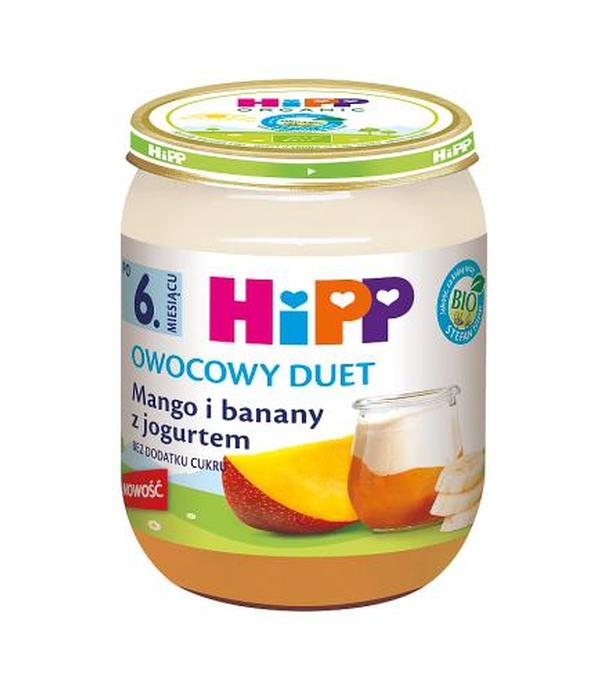 HiPP BIO od pokoleń, Mango i banany z jogurtem, po 6. m-cu, 160 g - ważny do 2025-03-31