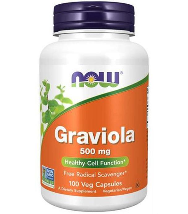 Now Foods Graviola 500 mg, 100 kaps., cena, opinie, wskazania