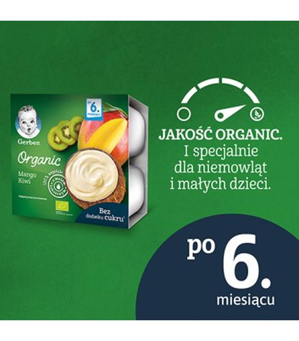 Gerber Organic Deserek 100% wegański z musem kokosowym mango, kiwi dla niemowląt po 6. miesiącu - 360 g - cena, opinie, właściwości