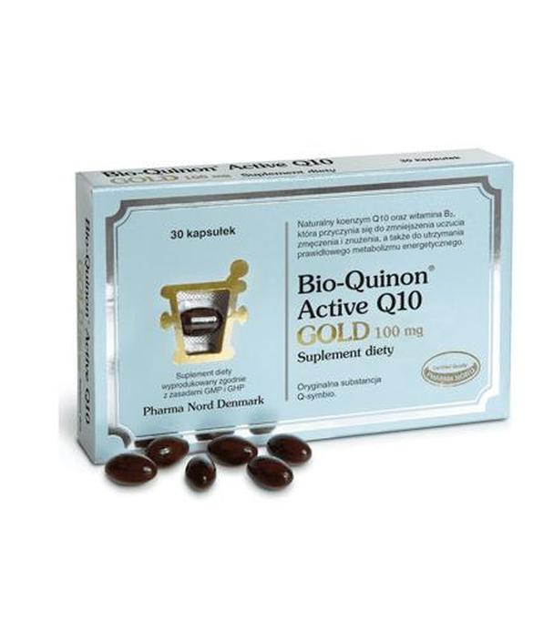 BIO-QUINON ACTIVE Q10 GOLD 100 mg - 30 kaps. - wspomaga pracę serca i mięśni - cena, dawkowanie, opinie