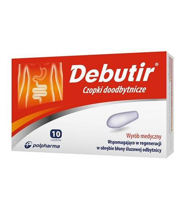 Debutir 300 mg, 10 czopków doodbytniczych - ważny do 2025-01-31