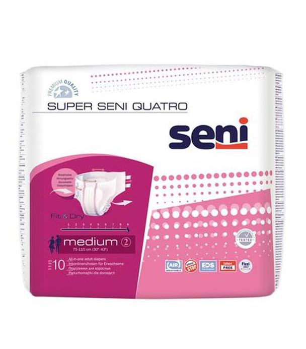 Super Seni Quatro Medium 2 Pieluchomajtki dla dorosłych - 10 szt. - cena, opinie, właściwości