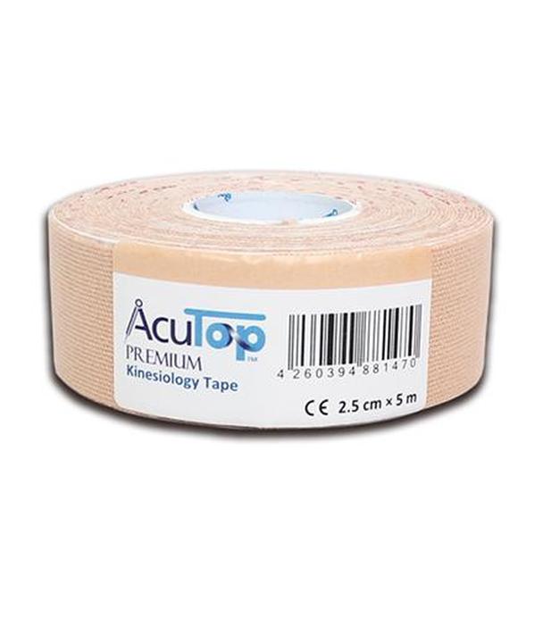 AcuTop Premium Kinesiology Tape 2,5 cm x 5 m beżowy, 1 szt., cena, wskazania, właściwości