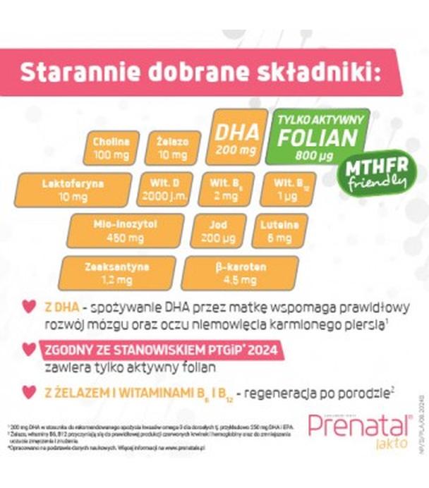 Prenatal Lakto, kapsułki miękkie + kapsułki twarde, 30 sztuk + 30 sztuk