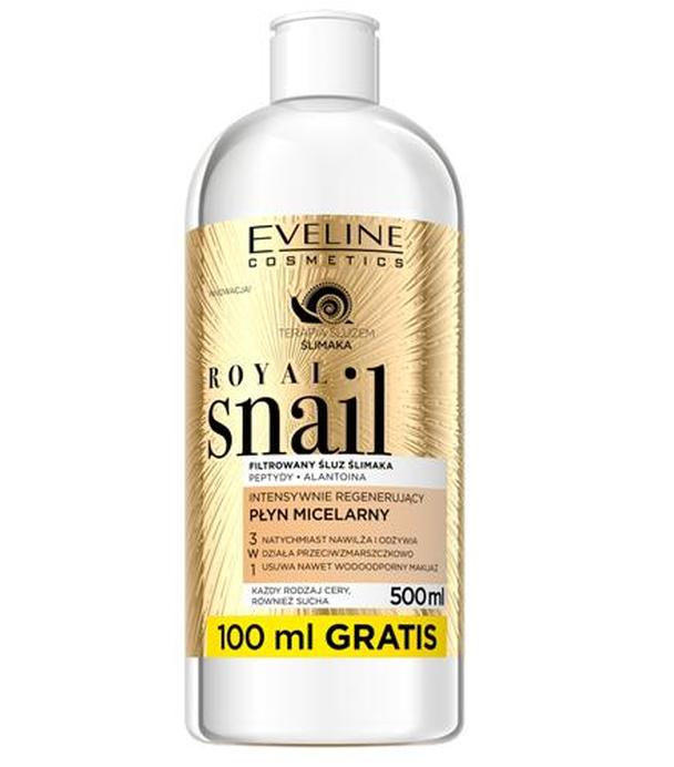 EVELINE COSMETICS ROYAL SNAIL Intensywnie regenerujący płyn micelarny 3w1, 500  ml