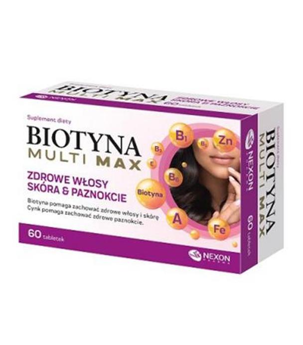 Biotyna Multi Max - 60 tabl. Na wypadanie włosów - cena, opinie, właściwości