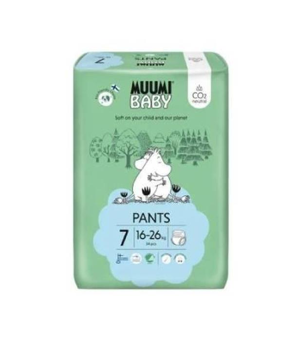 Muumi Baby Pants pieluchomajtki 7 XL 16-26 kg, 34 sztuki