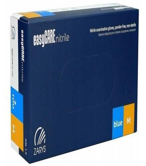 Rękawice easyCARE, nitrylowe bezpudrowe niesterylne, Niebieskie, rozmiar M, 100 sztuk