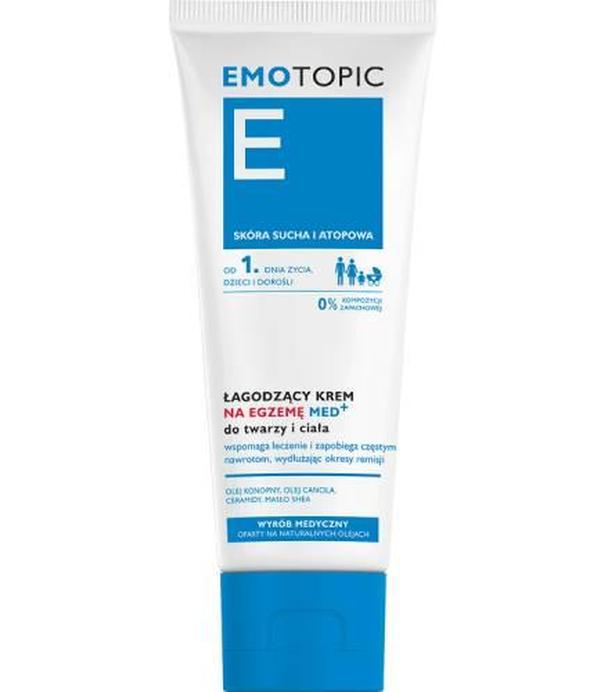 Emotopic Med+ łagodzący krem na egzmę do twarzy i ciała 75 ml