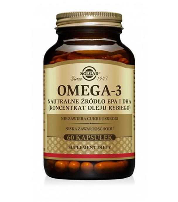 SOLGAR OMEGA 3 NATURALNE ŹRÓDŁO EPA I DHA - 60 kaps.