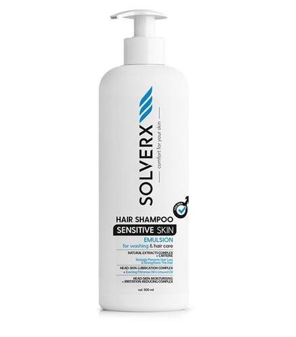 SOLVERX SENSITIVE SKIN FOR MEN Szampon do włosów w postaci emulsji do skóry wrażliwej - 500 ml