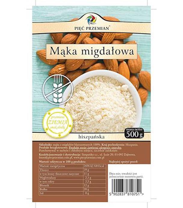 PIĘĆ PRZEMIAN Mąka migdałowa bezglutenowa, 500 g