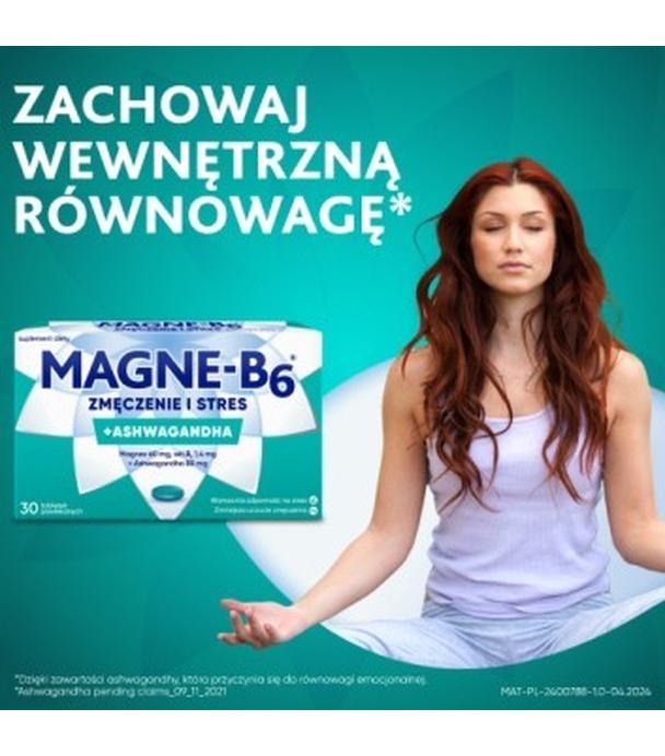 Magne-B6 Zmęczenie i stres, Magnez z ashwagandhą, tabletki, 30 sztuk - ważny do 2025-09-30