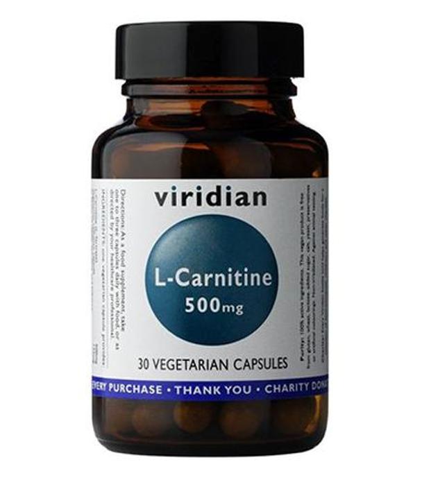 Viridian L-karnityna 500 mg - 30 kaps. - cena, opinie, właściwości