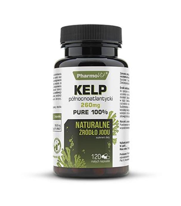 PHARMOVIT Kelp północnoatlantycki 260 mg Pure 100% - 120 kaps. Źródło jodu - cena, opinie, wskazania