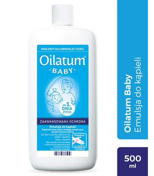 OILATUM BABY - emulsja do kąpieli dla dzieci - 500 ml - cena, opinie, właściwości