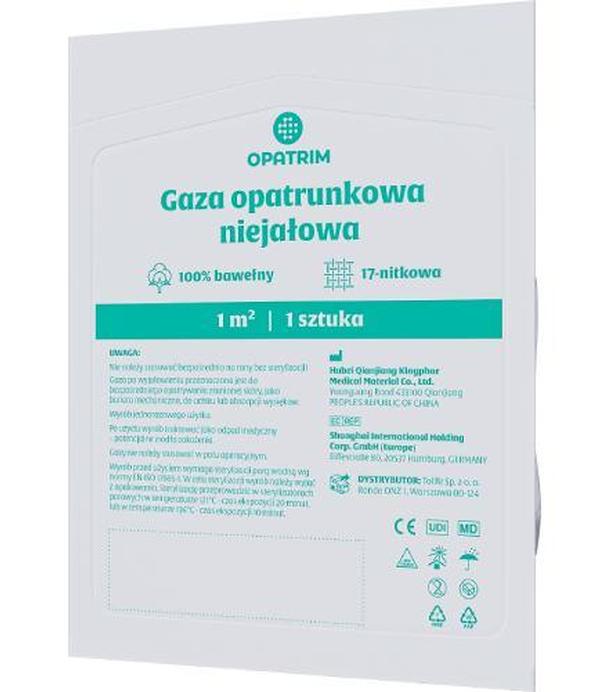 Opatrim Gaza opatrunkowa niejałowa 1 m2, 1 sztuka