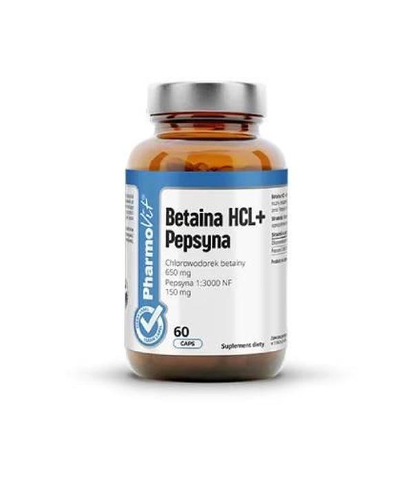 Pharmovit, Betaina HCL + Pepsyna clean label, kapsułki twarde, 60 sztuk