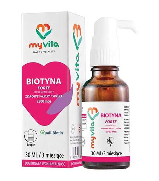 MyVita Biotyna Forte krople - 30 ml - cena, opinie, wskazania