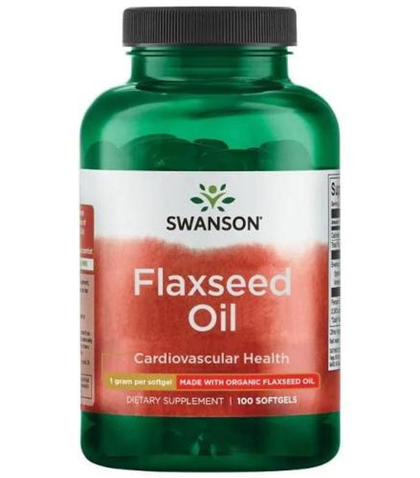 SWANSON Flaxseed Oil Omega 3-6-9 1000 mg - 100 kaps.