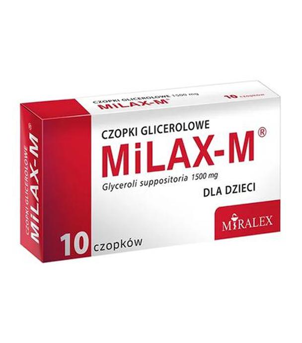 Milax - M czopki glicerolowe dla dzieci, 10 szt., cena, opinie, właściwości