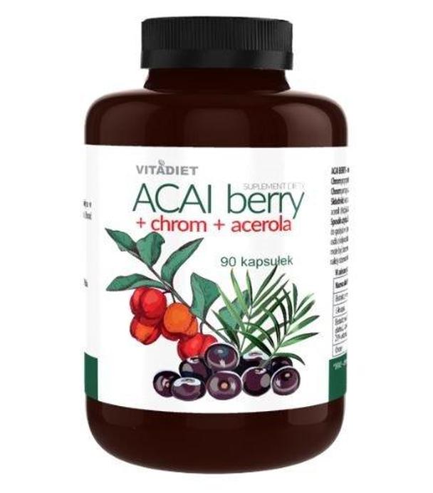 Vitadiet Acai Berry + Chrom + Acerola, 90 kapsułek