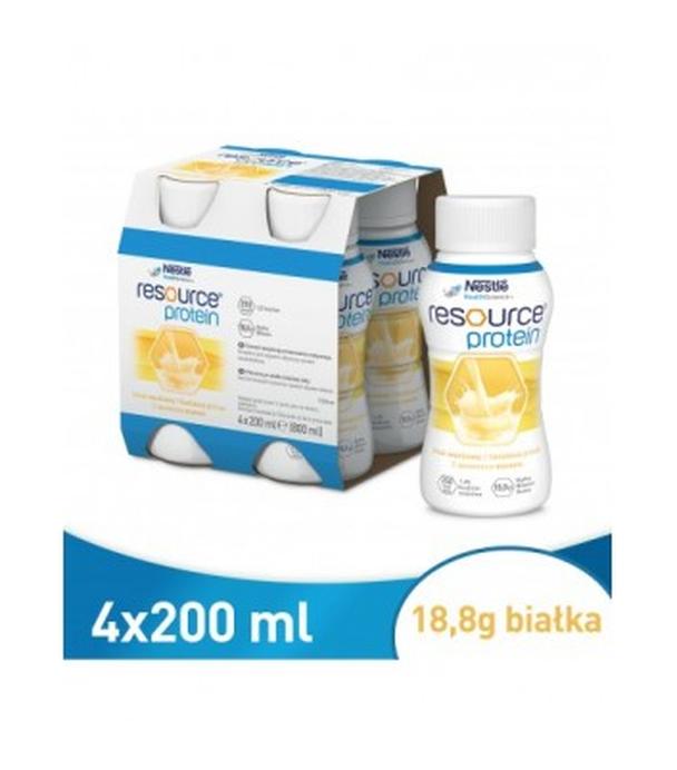 RESOURCE PROTEIN Smak waniliowy, 4 x 200 ml. Produkt odżywczy w płynie