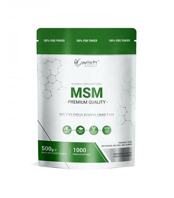 Wish Siarka organiczna MSM - 500 g - cena, opinie, dawkowanie
